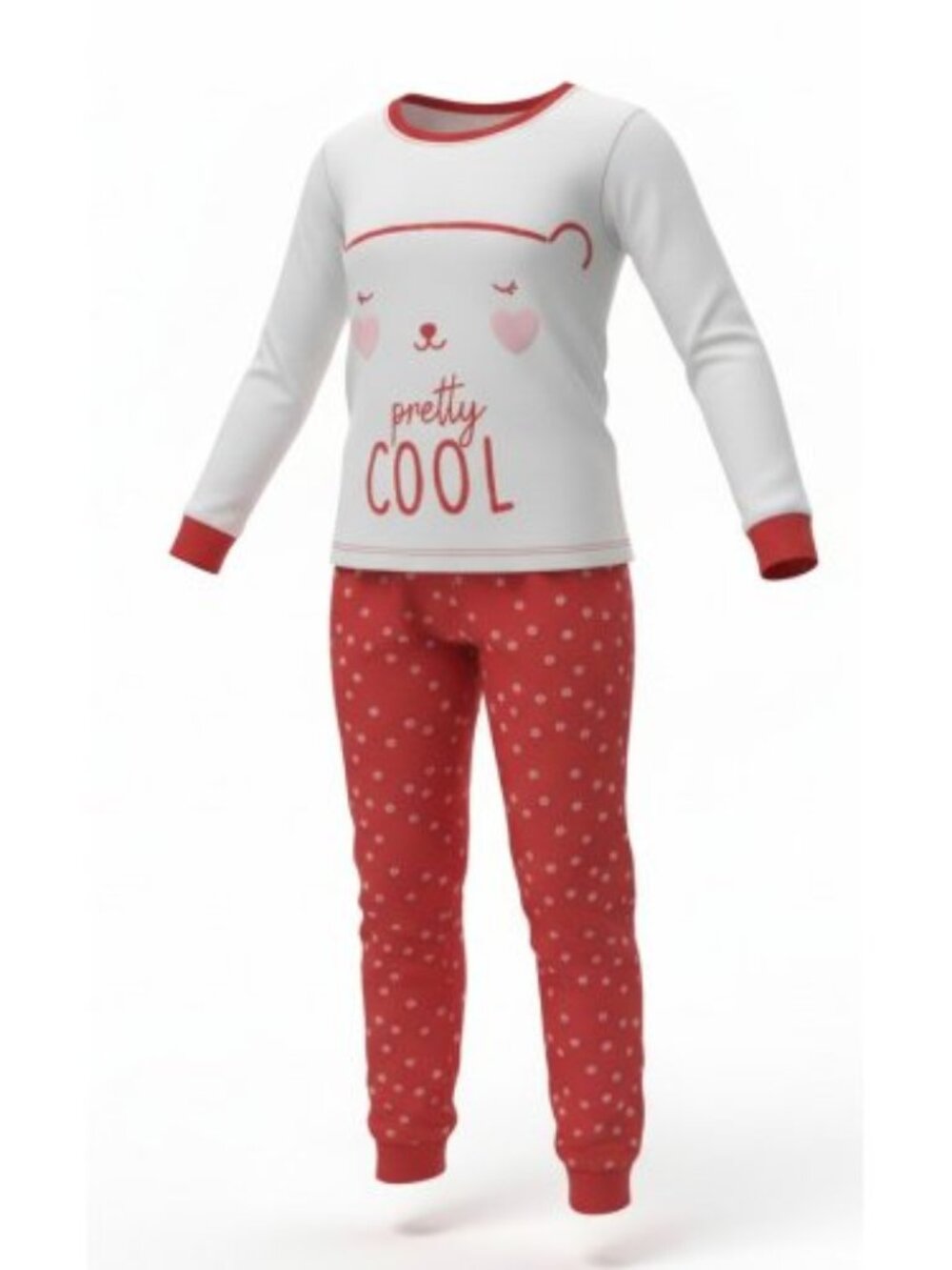 CARTER'S Orange and White Pretty Cool Long Sleeved Cotton Pajamas Girls Size 8